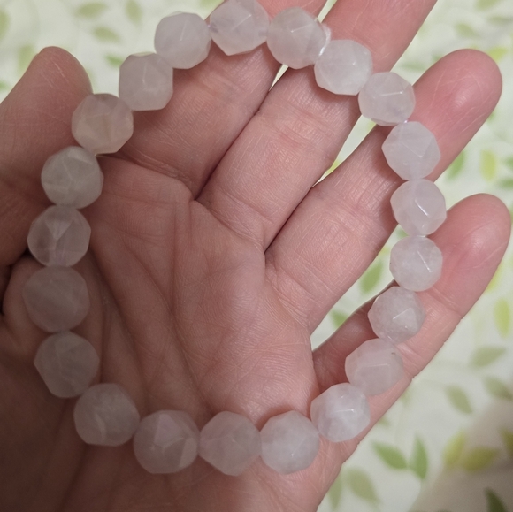 10mm Pink Quartz Bracelet - Picture 10 of 10